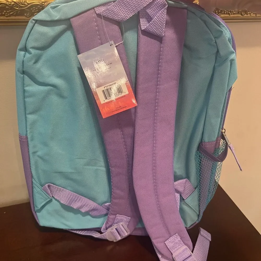 Purple and Blue Frozen Bag with Snowflake Accents